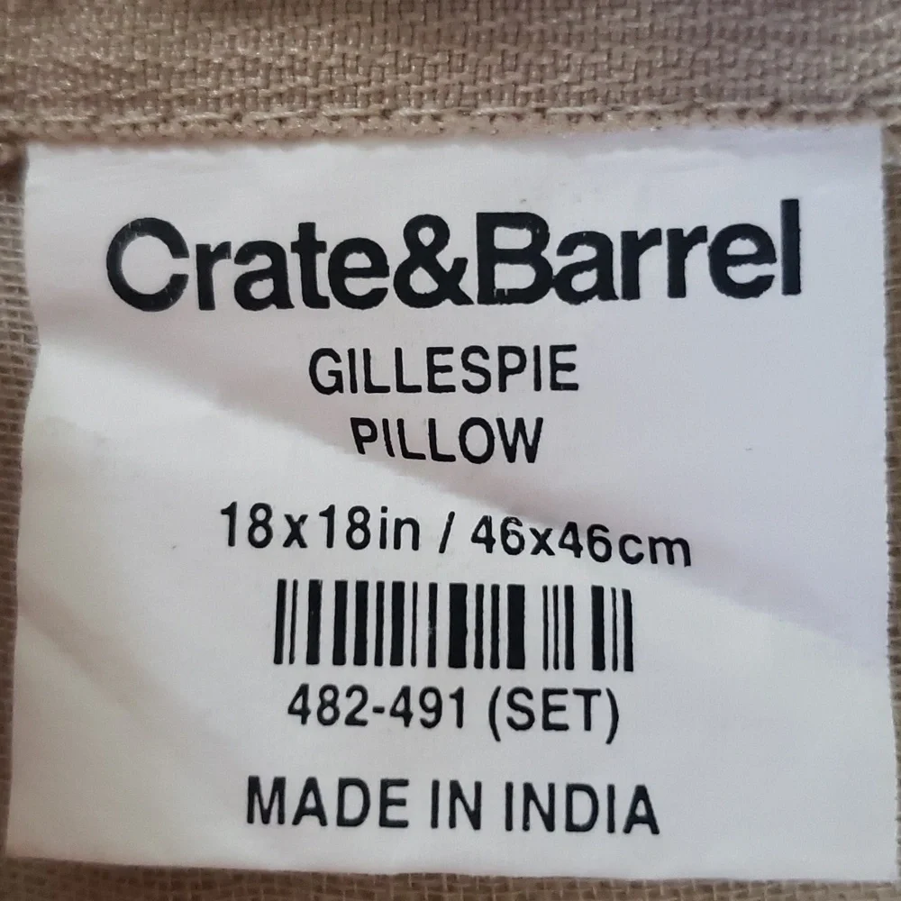 Crate&Barrel Gillespie Pillow Cover